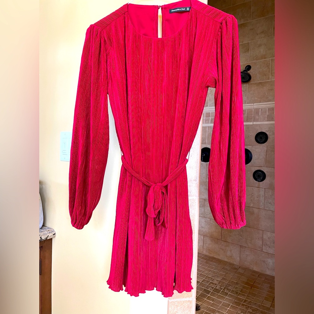 Abercrombie red extra small long sleeve dress